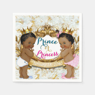 Afrikanischer Prinz oder Prinzessin Geschlecht Ent Serviette