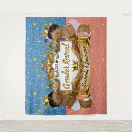 Afrikanischer Prinz/Prinzessin Rosa/Blau/Gold-Spar Wandteppich