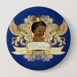 Afrikanischer Prinz Royal Birthday/Babyparty-Knopf Button