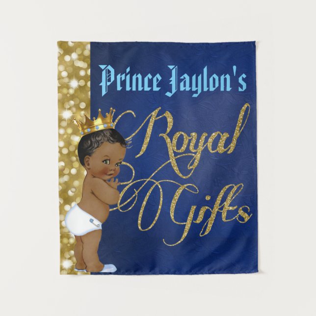 Afrikanischer Prinz Royal Gifts Wall Tapestry Wandteppich (Vorderseite)