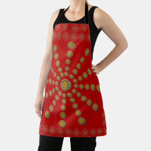 Afrikanischer Red Polka Dot Design Adult Schürze