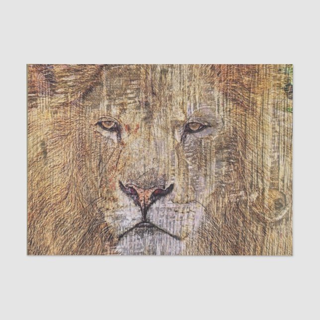 Afrikanischer Safari-Tier-Wildtiere Seidenpapier (Vorderseite)