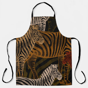 Afrikanischer Safari: Zebrastreifen Vintage-Design Schürze
