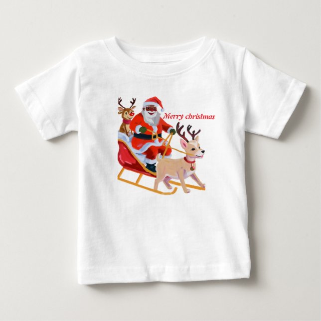 Afrikanischer Santa Baby T-shirt (Vorderseite)