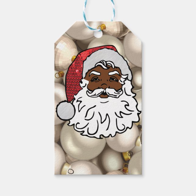 afrikanischer Santa-Claus Geschenkanhänger (Vorderseite)