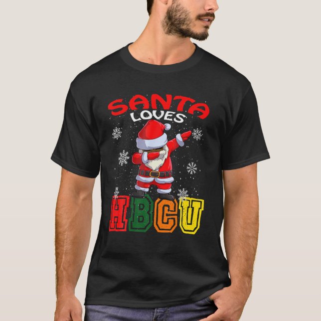 Afrikanischer Santa Claus HBCU Weihnachten 2021 T-Shirt (Vorderseite)
