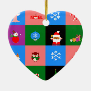 afrikanischer Santa-Claus Keramikornament