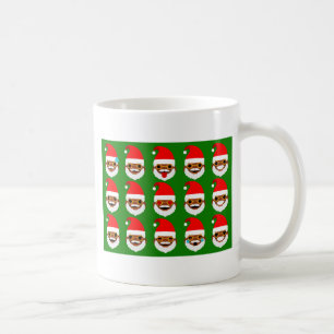 Afrikanischer Santa Emoji Emoticons Kaffeetasse