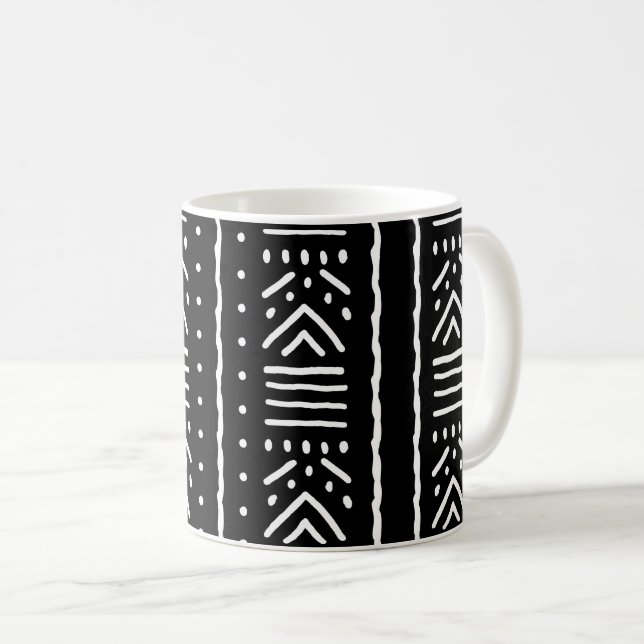 Afrikanischer Schlammstoff-Design-Trinkbecher Kaffeetasse (VorderseiteRechts)