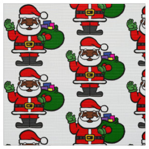 afrikanischer schwarzer Santa-Claus xmas Stoff