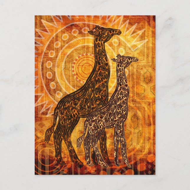 Afrikanischer Sommer Postkarte (Vorderseite)