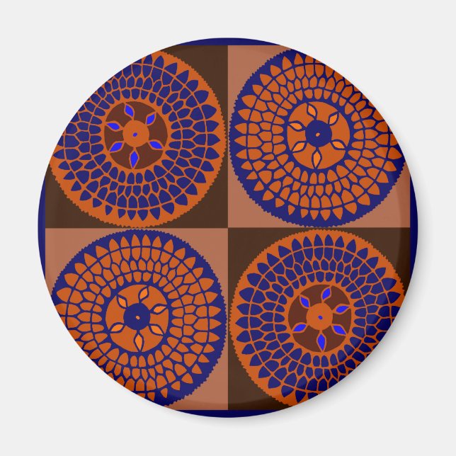 Afrikanischer Sonnenblumenkorb Magnet (Vorne)