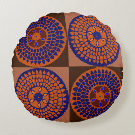 Afrikanischer Sonnenblumenkorb Rundes Kissen