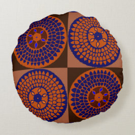 Afrikanischer Sonnenblumenkorb Rundes Kissen