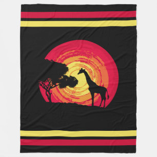 Afrikanischer Sonnenuntergang Fleecedecke