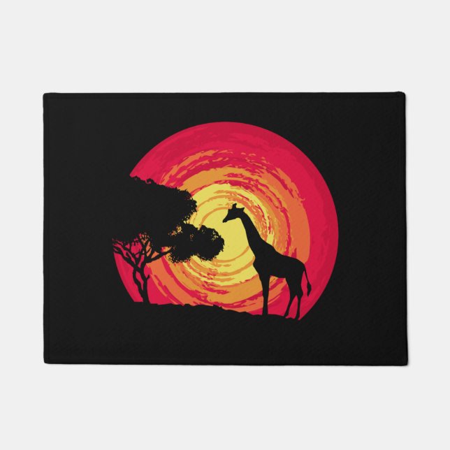 Afrikanischer Sonnenuntergang Fußmatte (Vorderseite)