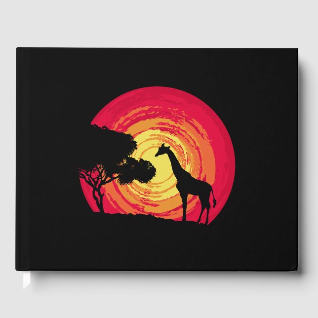 Afrikanischer Sonnenuntergang Gästebuch (Vorderseite)