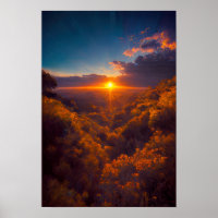 Afrikanischer Sonnenuntergang im goldenen Splendor