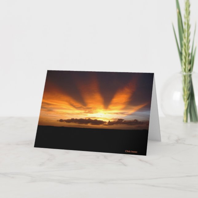 Afrikanischer Sonnenuntergang Karte (Vorderseite)