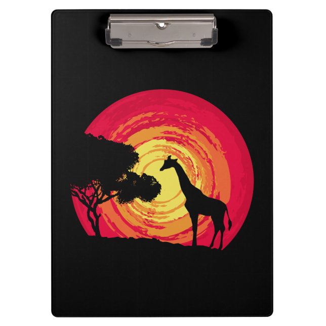 Afrikanischer Sonnenuntergang Klemmbrett (Vorderseite)
