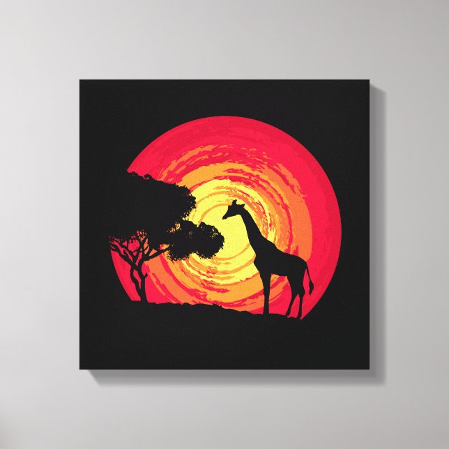 Afrikanischer Sonnenuntergang Leinwanddruck (Vorderseite)