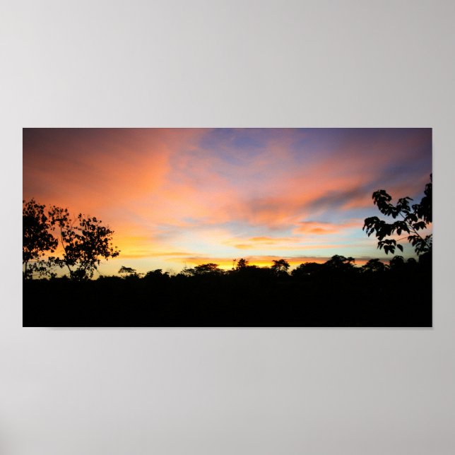 Afrikanischer Sonnenuntergang Poster (Vorne)