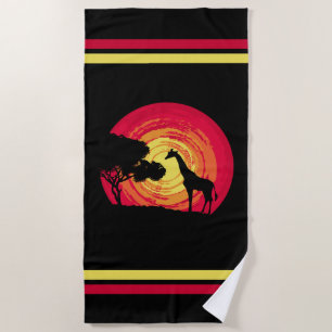Afrikanischer Sonnenuntergang Strandtuch