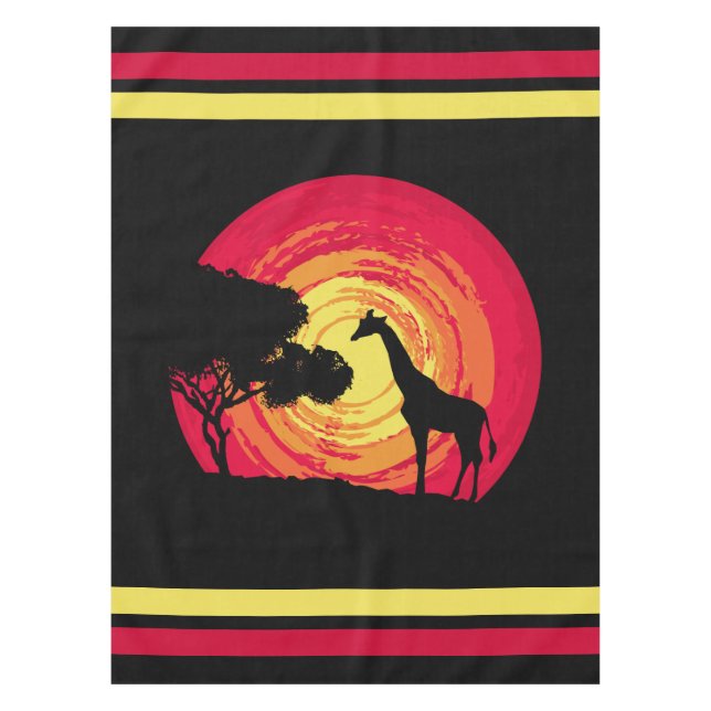 Afrikanischer Sonnenuntergang Tischdecke (Vorderseite)