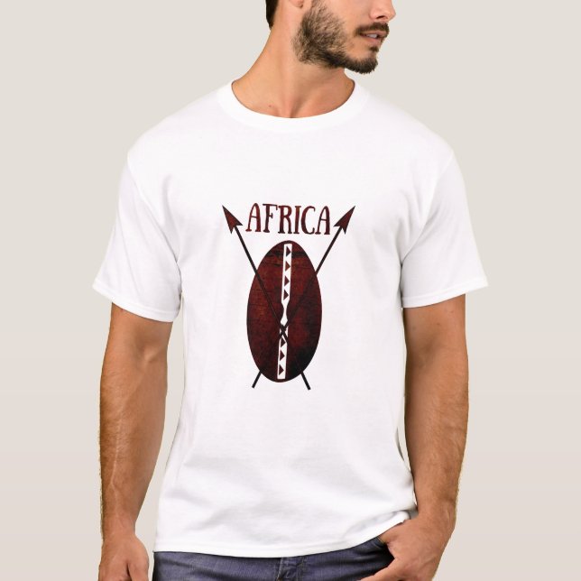 Afrikanischer Stammeschild T-Shirt (Vorderseite)