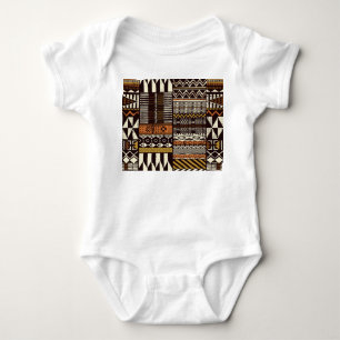 Afrikanischer Stammesstoff, abstrakt vintage. Baby Strampler