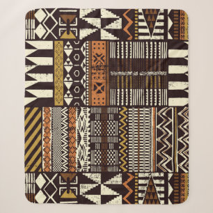 Afrikanischer Stammesstoff, abstrakt vintage. Sherpadecke