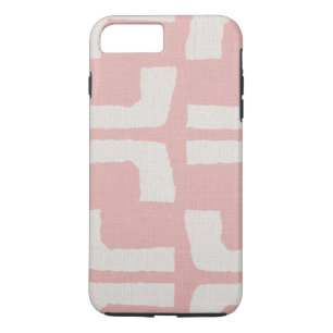 Afrikanischer Stammtisch Mudcloth White Pink Linen title_seo2