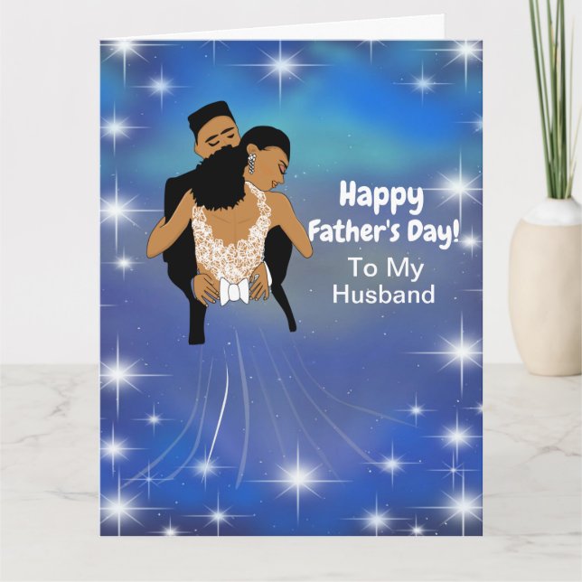 Afrikanischer Starry Skies Husband Vatertag Karte (Vorderseite)