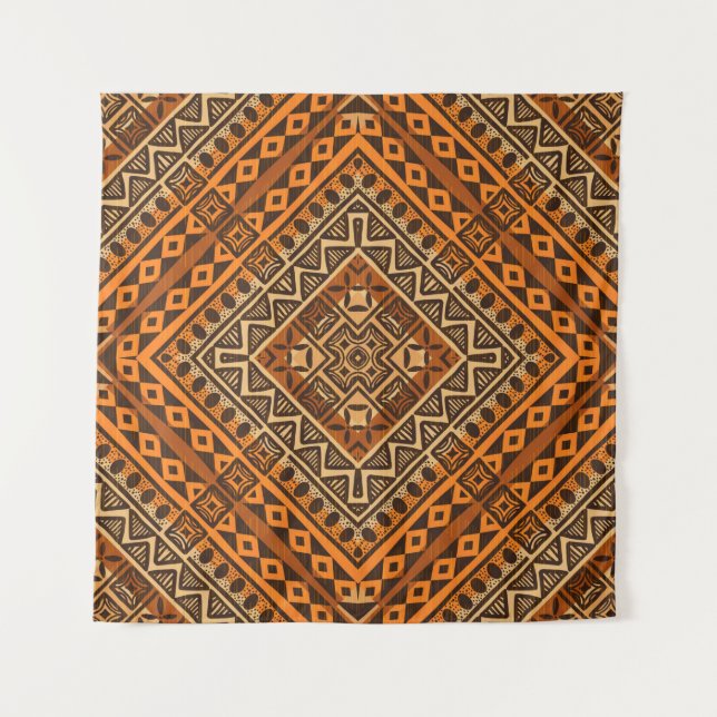 afrikanischer Stil mit ethnischen Textilien Wandteppich (Vorderseite)
