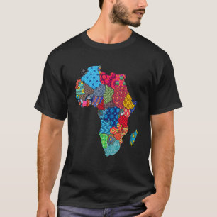 Afrikanischer Stolz Ethnic Map Afrikas in Stoff T-Shirt