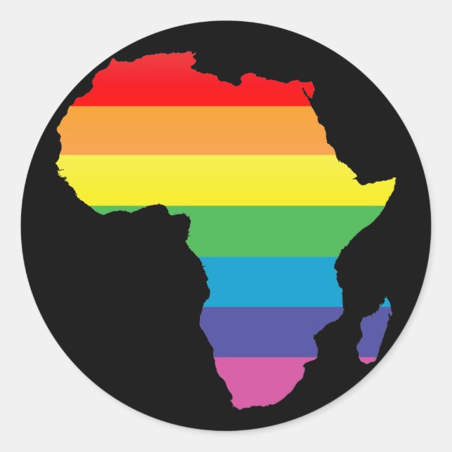 afrikanischer Stolz. Runder Aufkleber (Vorderseite)