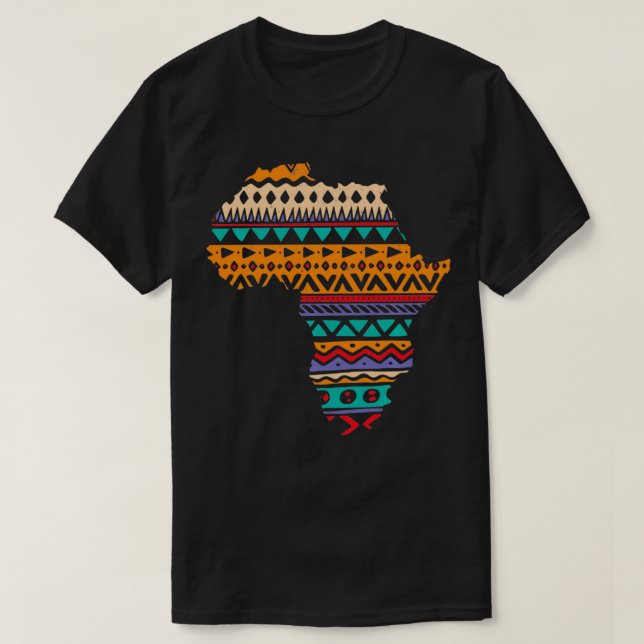 Afrikanischer Stolz Traditionelles Dashiki Muster  T-Shirt (Design vorne)