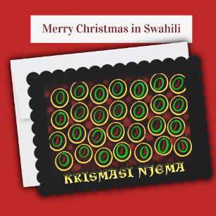 Afrikanischer Swahili-Weihnachtsgrußkarte Feiertagskarte