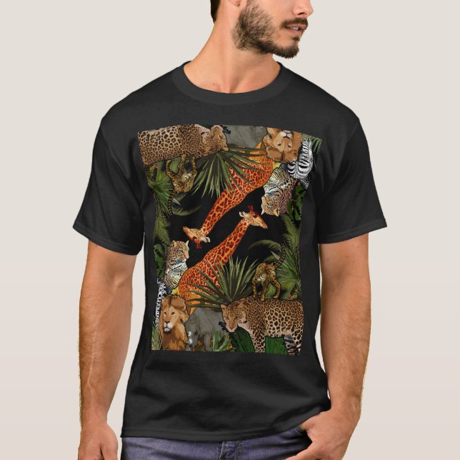 Afrikanischer T - Shirt wild lebender Tiere (Vorderseite)