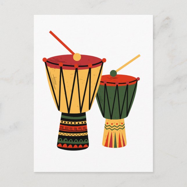 Afrikanischer Tam-Tam Postkarte (Vorderseite)