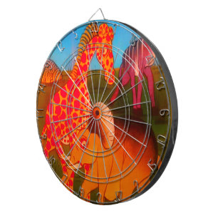 Afrikanischer Tierkunst-Druck Dartscheibe