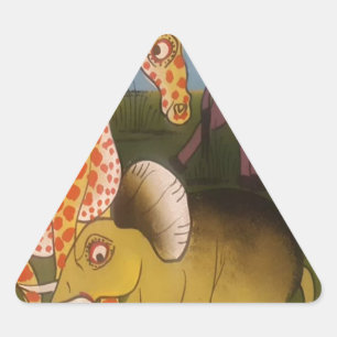 Afrikanischer Trio-Kunstprint Dreieckiger Aufkleber