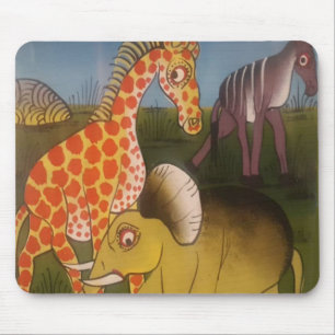 Afrikanischer Trio-Kunstprint Mousepad