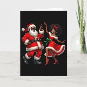 Afrikanischer Weihnachtsmann Mrs Claus tanzt afrik Karte