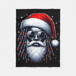 Afrikanischer Weihnachtsmann Pajama Cool Black Fleecedecke