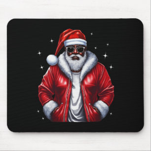 Afrikanischer Weihnachtsmann Pajama Cool Black Mousepad