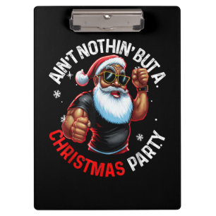 Afrikanischer Weihnachtsmann Pajama Klemmbrett