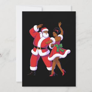 Afrikanischer Weihnachtsmann tanzt Weihnachten Url Einladung