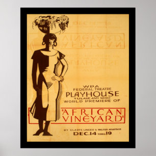 Afrikanischer Weinberg Poster