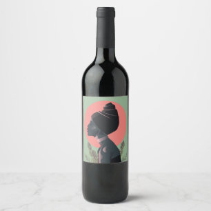 Afrikanischer Weinlebelstifter Weinetikett